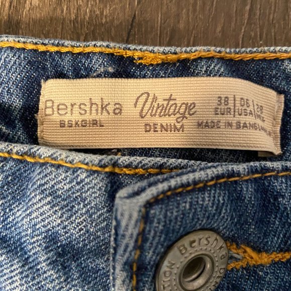 #82 Bershka Woman's Blue Jean Skirt - Size 6 - Picture 5 of 11